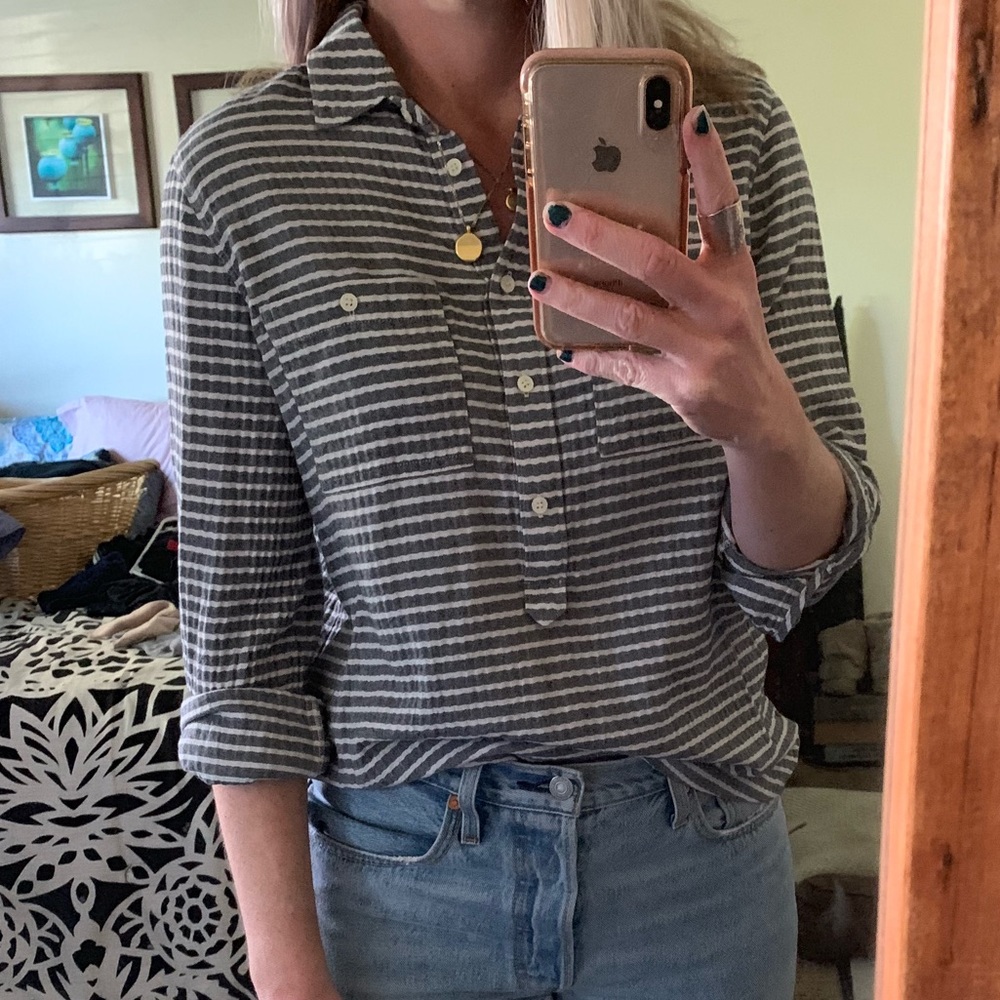 Madewell striped button down